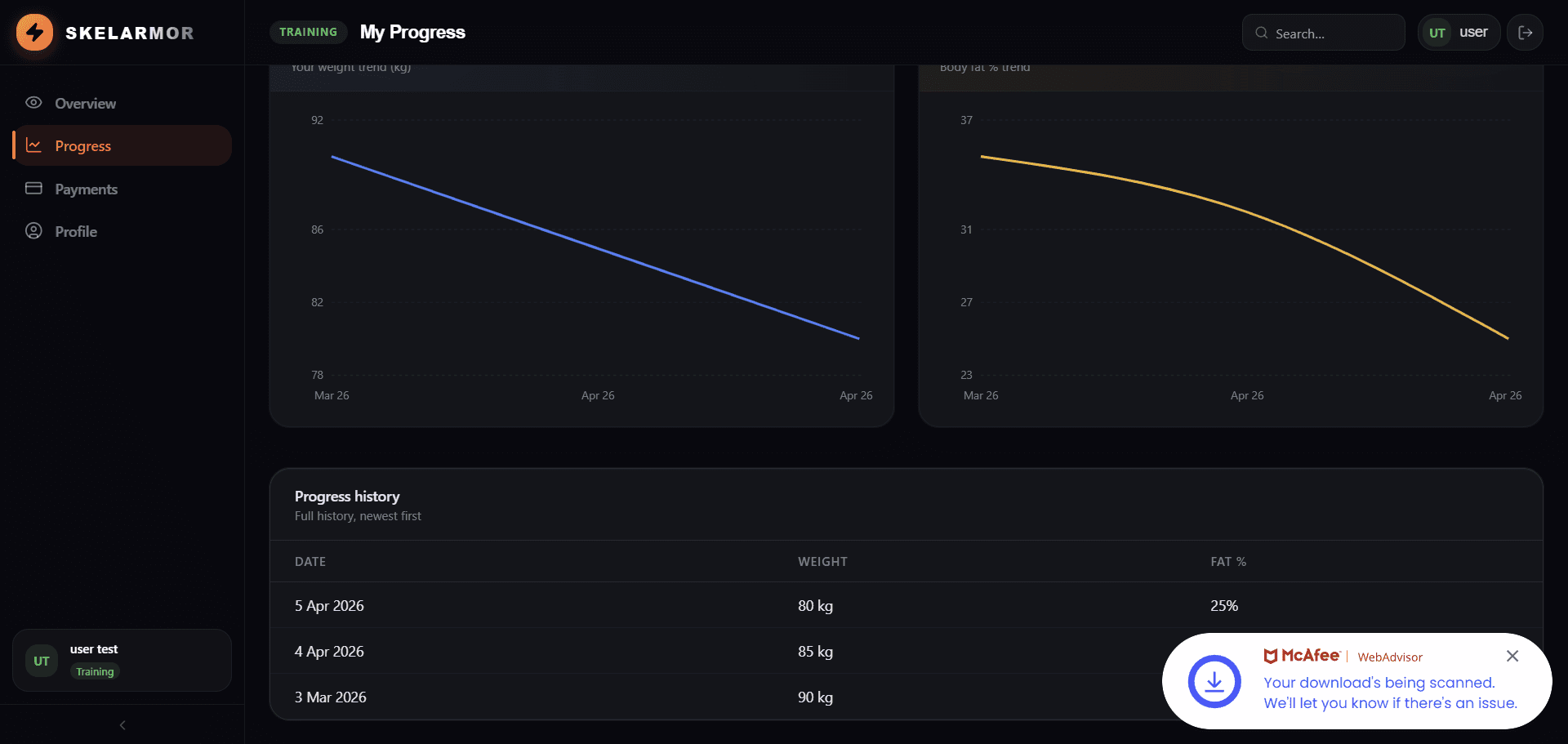 Progress History
